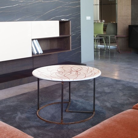 Lava stone smoking table 27.6" Desiderio Italian Pottery