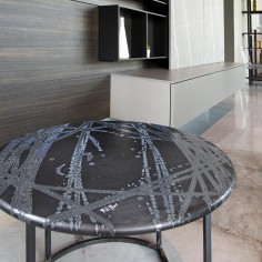 Tavolo da fumo in pietra lavica 70cm Enigma 2