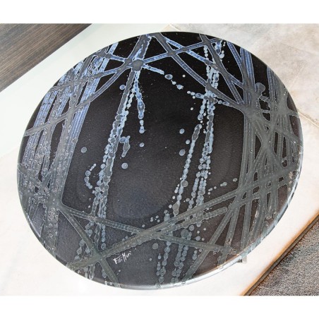 Lava stone smoking table 27.6" Mystery Italian Pottery