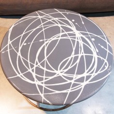 Tavolo da fumo in pietra lavica 70cm Enigma 2