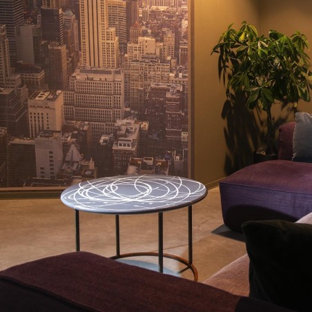 Tavolo da fumo in pietra lavica 70cm Purezza