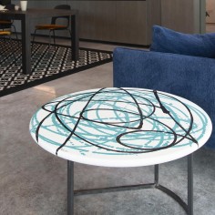 Tavolo da fumo in pietra lavica 70cm Purezza