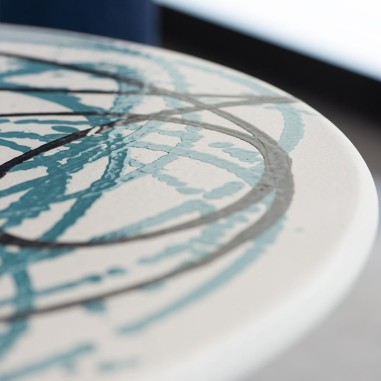 Lava stone smoking table 27.6" Enigma Italian Pottery