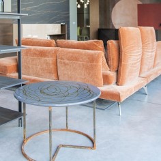 Tavolo da fumo in pietra lavica 70cm Enigma