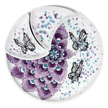 Butterfly 16" Snack Trays Sun Italian Pottery