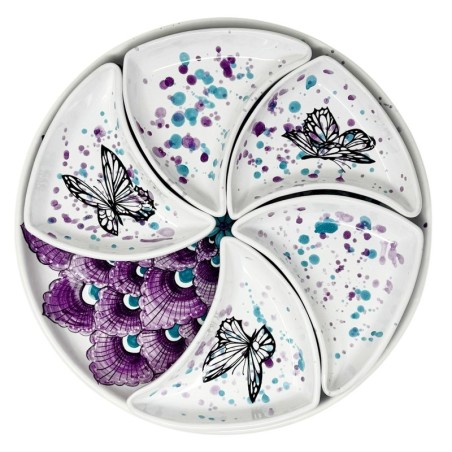Butterfly 16" Snack Trays Sun Italian Pottery