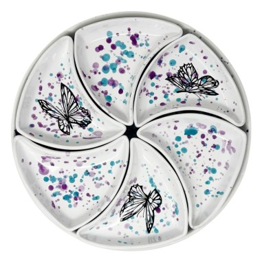 Butterfly 16" Snack Trays Sun Italian Pottery