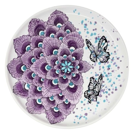 Butterfly 16" Snack Trays Sun Italian Pottery