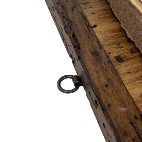 Carreau des métiers Pédiatre - Socle en bois vieilli 38x23 cm Céramique artisanale italienne originale de Deruta