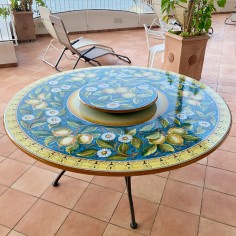 Lava Stone Table Sicilia Italian Pottery 2