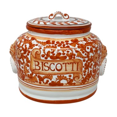 Biscottiera ovale 28cm Arabesco  ceramica di deruta