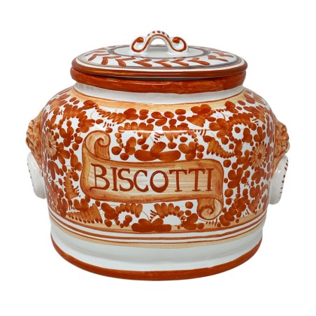 Biscottiera ovale 28cm Arabesco  ceramica di deruta