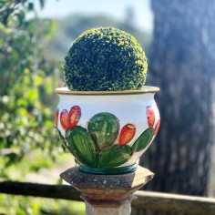 Cache-pot Scacco Matto Céramique artisanale italienne originale de Deruta