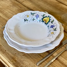 Dinnerware Piuma Handcrafted Deruta Pottery