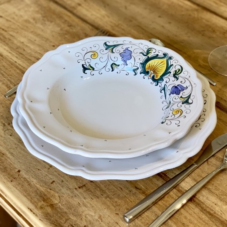 Servizio di piatti Piuma  ceramica di deruta