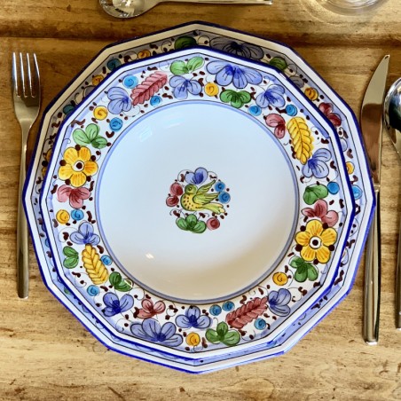 Place Setting Arabesco Multicolor Italian Pottery