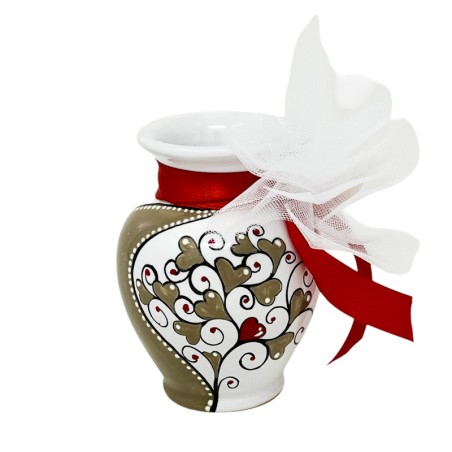 Vase 4" Love Italian Pottery