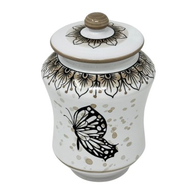 Pharmacy jar 4" Butterfly Italian Pottery Pharmacy jar 4" Butterfly Italian Pottery