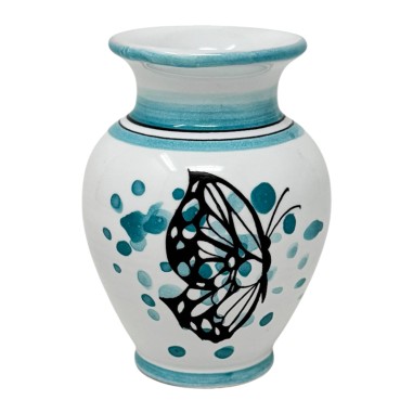 Pot de fleurs 10cm Butterfly Céramique artisanale italienne originale de Deruta