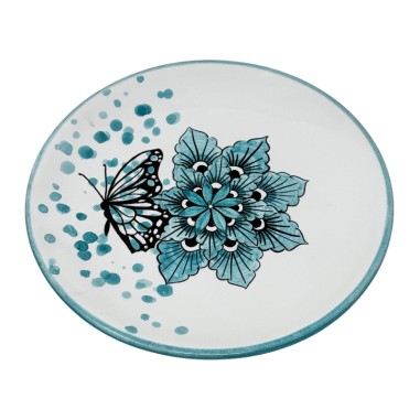 Wall plate 6" Butterfly Italian Pottery