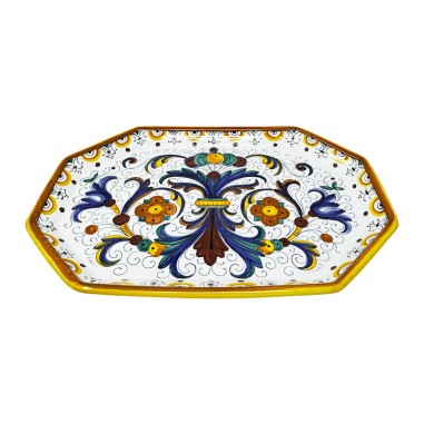Vassoio ottagonale 38cm Ricco Deruta