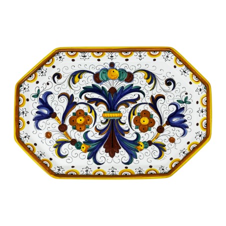 Ricco Deruta octagonal tray 15" Italian Pottery