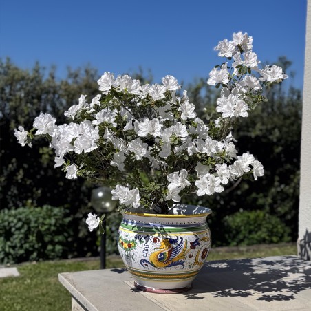 Cache-pot Raffaellesco Céramique artisanale italienne originale de Deruta