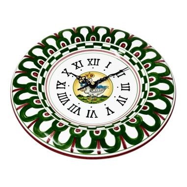 Round wall clock 12" Palio di Siena - Oca Italian Pottery Round wall clock 12" Palio di Siena - Oca Italian Pottery