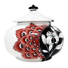 12" Lilium Round wall clock Italian Pottery