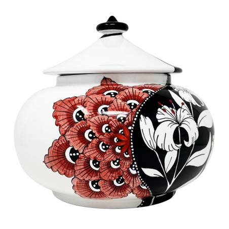 Biscotti jar 10" Lily Italian Pottery