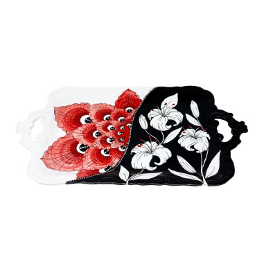 18" Lilium Scalloped tray
