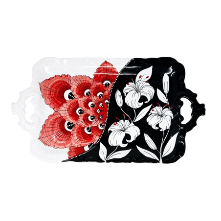 18" Lilium Scalloped tray