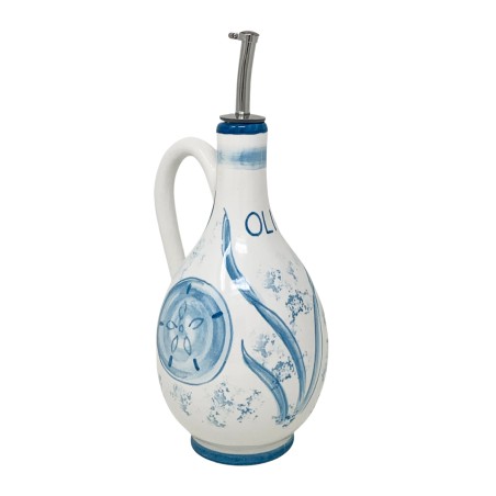 Huilier 20cm Vie Marine Céramique artisanale italienne originale de Deruta