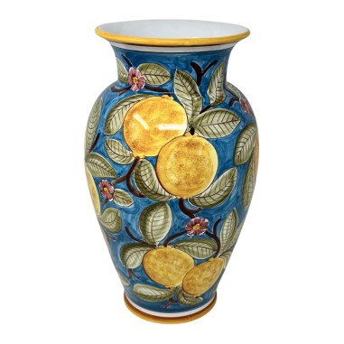 Vase Positano Céramique artisanale italienne originale de Deruta