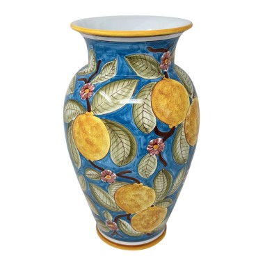 Vase Positano Céramique artisanale italienne originale de Deruta