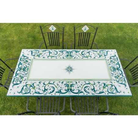 Table en pierre de lave Ricco Deruta Vert