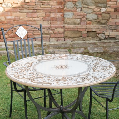 Lava Stone Table Ricco Deruta Beige Italian Pottery Lava Stone Table Ricco Deruta Beige Italian Pottery