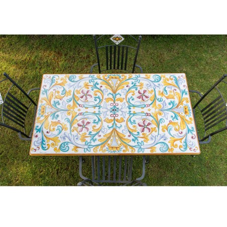 Tavolo in pietra lavica Grottesche