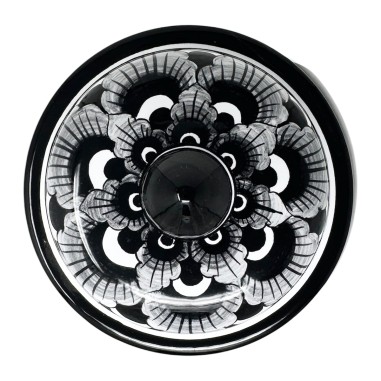 Pot à pharmacie 44cm Pavone Nero Céramique artisanale italienne originale de Deruta