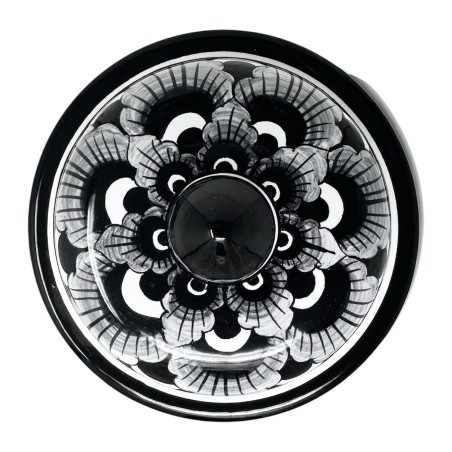 Pot à pharmacie 44cm Pavone Nero Céramique artisanale italienne originale de Deruta