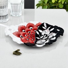 12" Lilium Round wall clock Italian Pottery