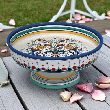 Coupe à fruits 30cm Ricco Deruta Ornato Céramique artisanale italienne originale de Deruta