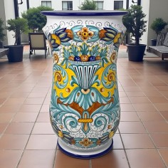 Iron chair cushion Italian Pottery