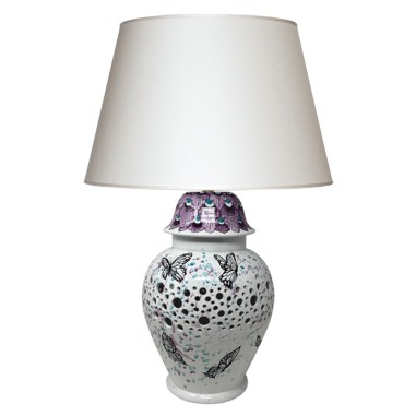 Butterfly Lamp 32" Italian Pottery
