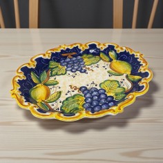 Bacco Scalloped Oval Tray 13"