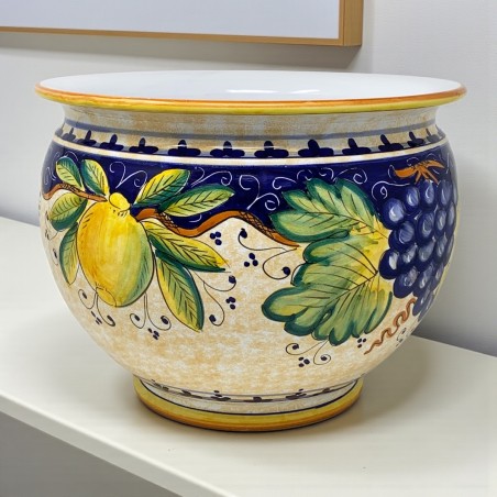 Cache-pot Bacco Céramique artisanale italienne originale de Deruta