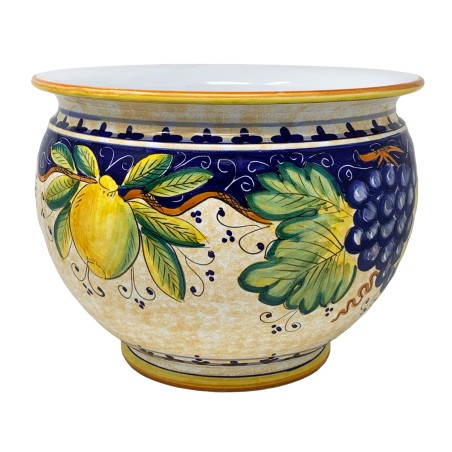 Cache-pot Bacco Céramique artisanale italienne originale de Deruta