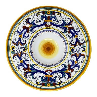 Ricco Deruta "Priest's Hat" Wall Plate Italian Pottery