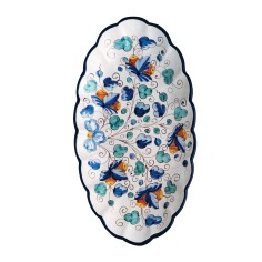 Leaves Oval Scalloped Wall platter 20" 2