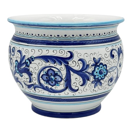 Blue Ricco Deruta Planter Handcrafted Deruta Pottery